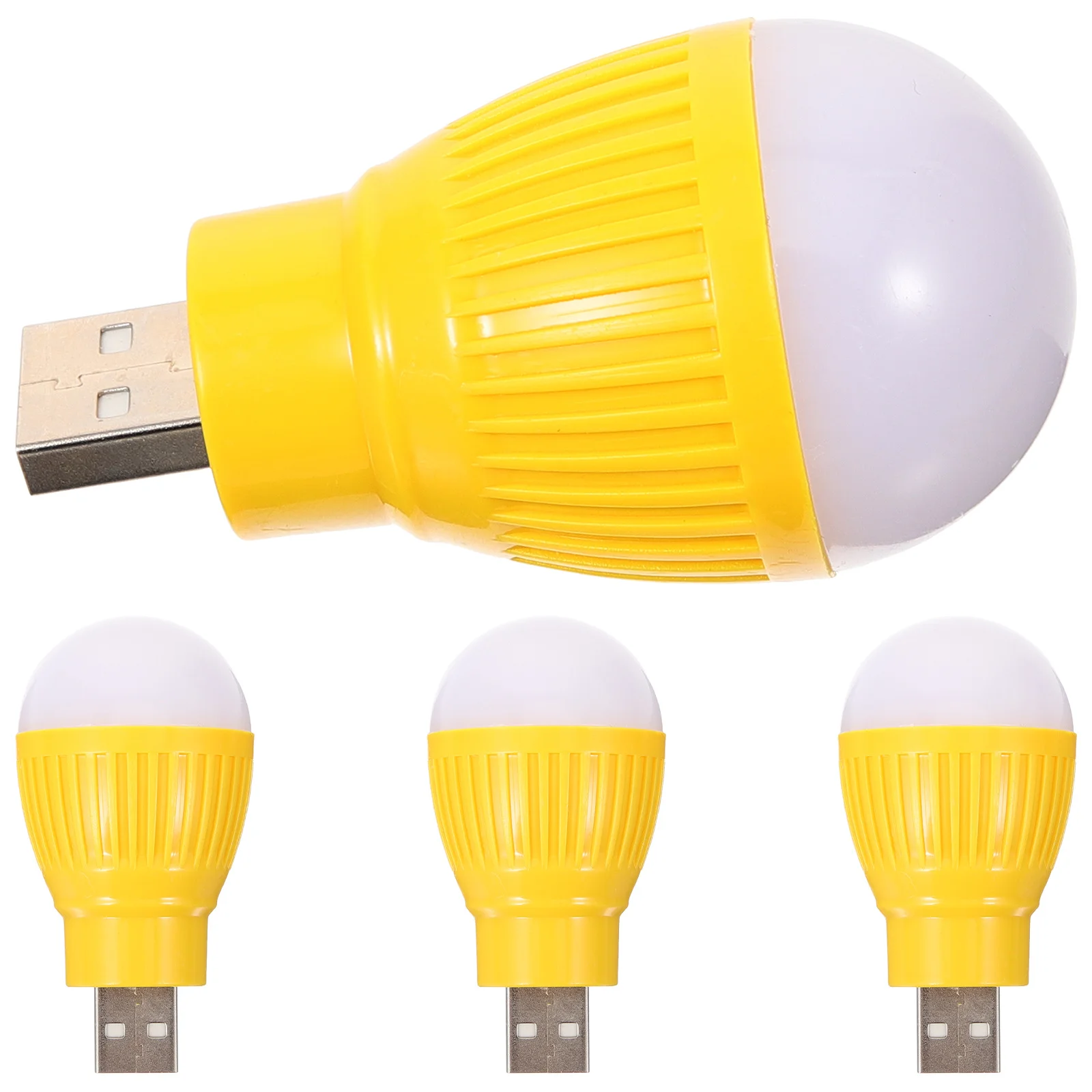 

4Pcs USB LED Emergency Mini Lights Portable Efficient Light Bulbs for Travel Small Night Light USB Lamp for Home Office