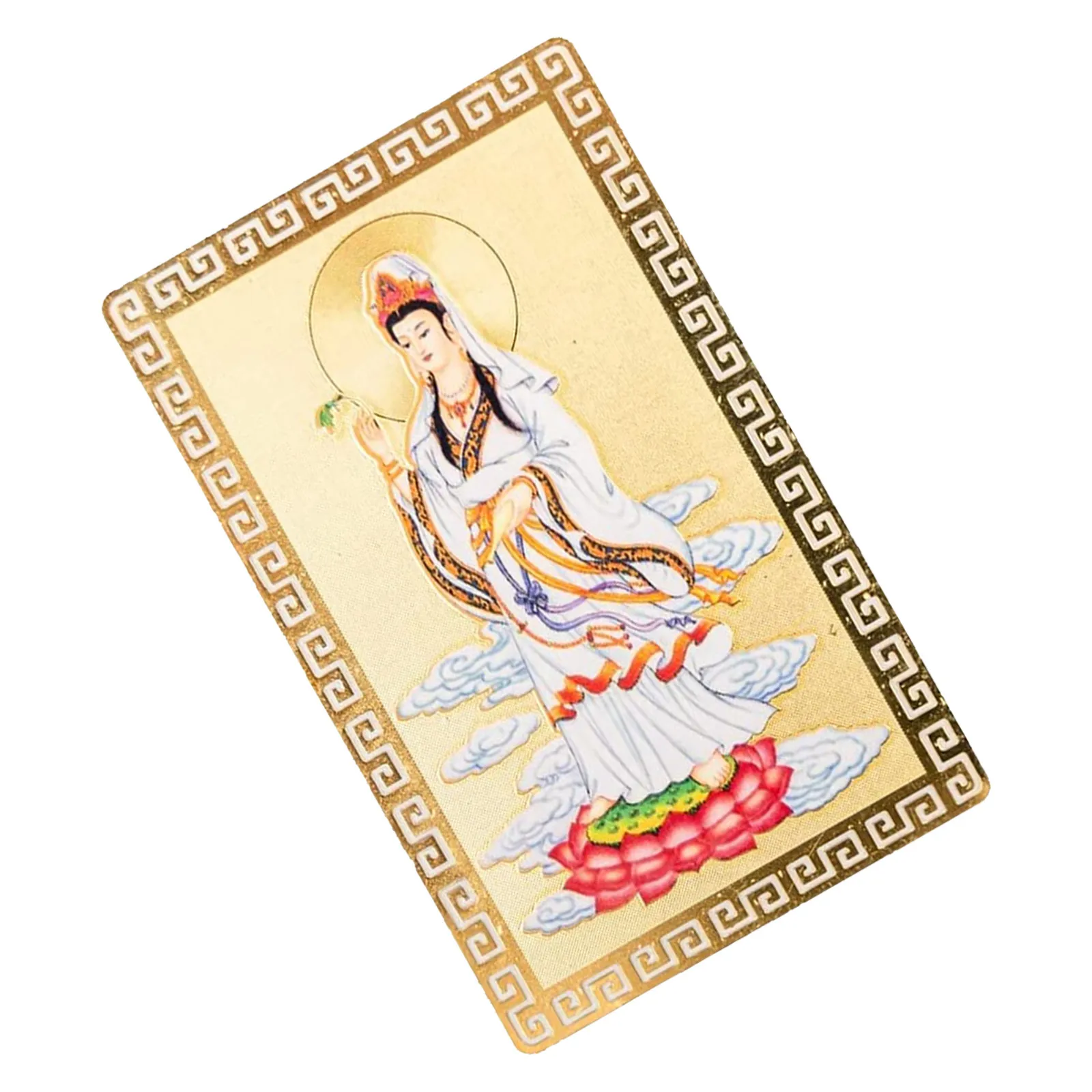 Buddhist Guanyin Amulet Protection Blessing Card – Rust-Resistant, Compact & Finely Crafted Lucky Charm