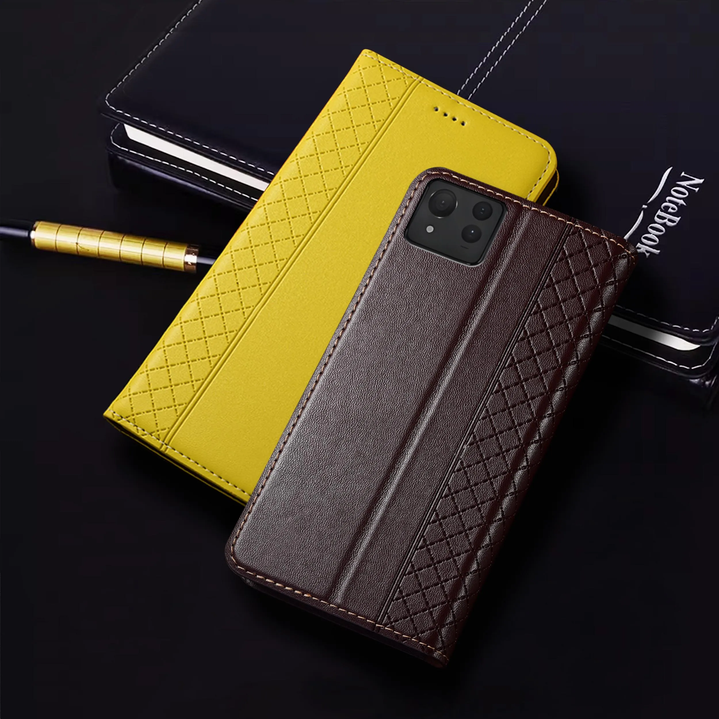 

For Asus Zenfone 5 5Z 6 7 8 9 10 11 12 Ultra Flip ZE630KL ZE620KL Pro Napa Inner Pattern Genuine Leather Flip Phone Case Cowhide