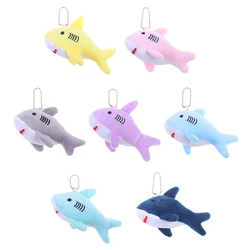 11cm Cute Simulation Shark Plush Pendant Toys Soft Cartoon Whale Stuffed Doll Backpack Keychain Bag Pendant Kids Birthday Gifts