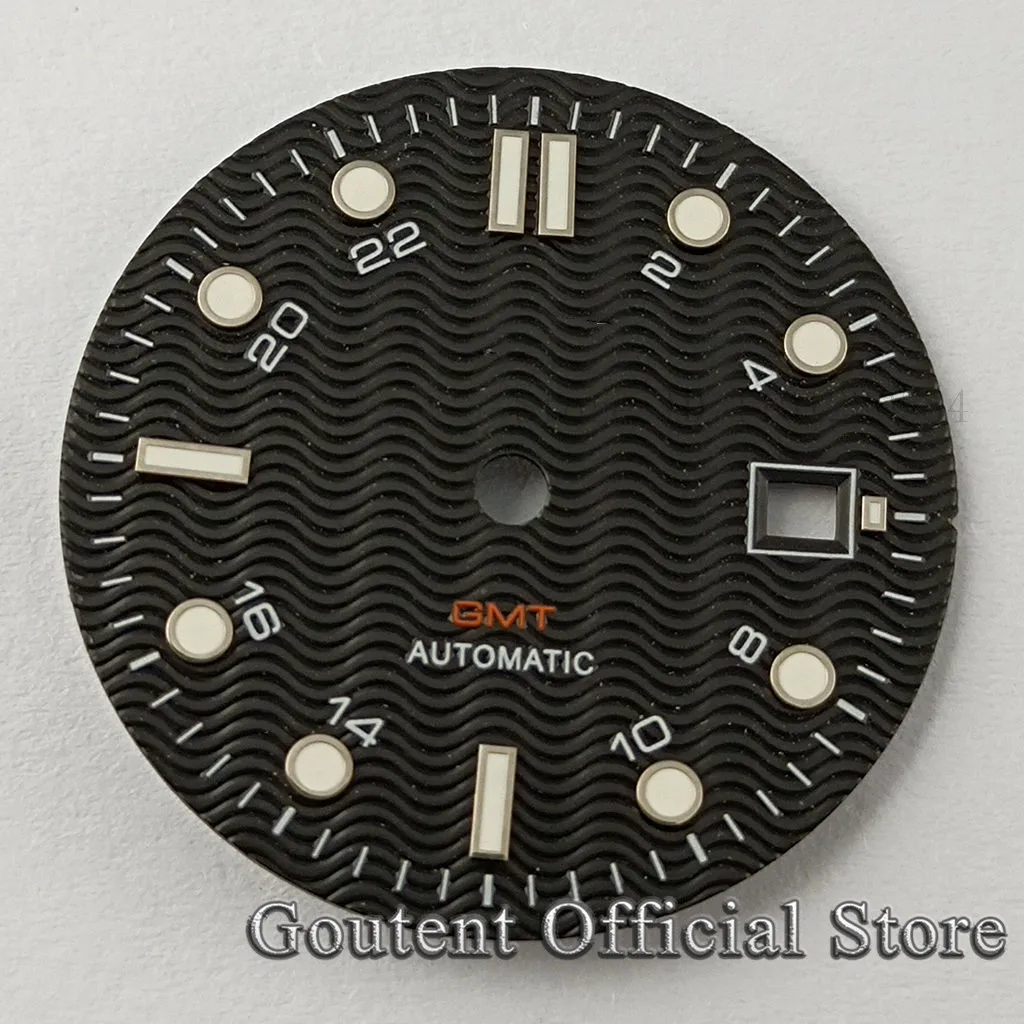 Goutent 31mm Watch Dials White Black Blue Dial Fit ETA 2836/2824 Pt5000 DG2813/3804 Miyota 8215 821A 8205 Movement Watch Face