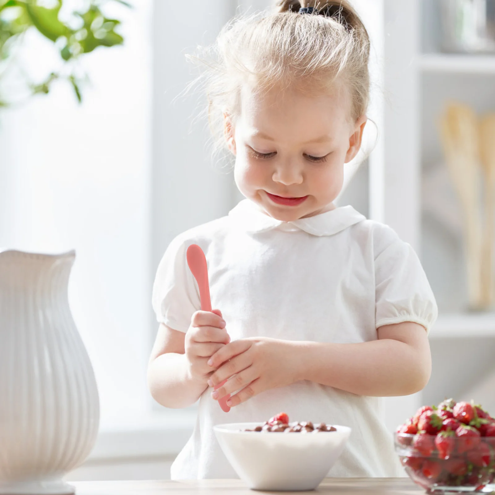 

4 шт. детские силиконовые ложки для кормления, мягкие гибкие тренировочные посуды для малышей, ложки для кормления, детские ложки