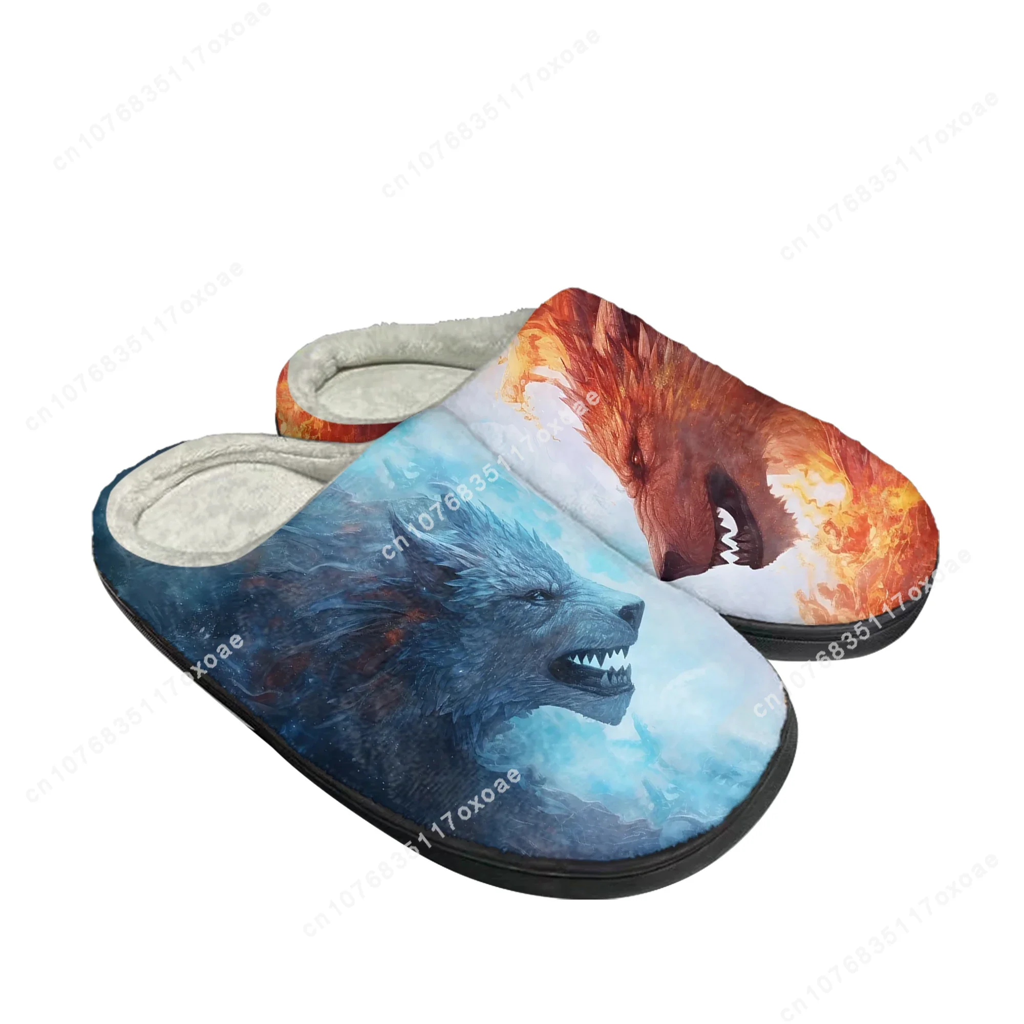 

Wolf shoes Home Cotton Slippers Mens Womens Animal Plush Bedroom Casual Keep Warm Shoes Thermal Slipper Custom Shoe