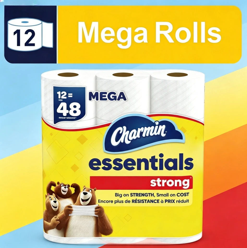 ICUTE-Bounty Essentials Paper Towels Select-A-Size 6 Double Rolls, White, 108 Sheets Per Roll