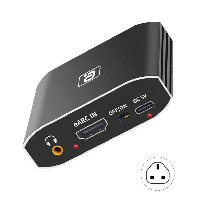 Konwerter eARC ekstraktor Audio kompatybilny z HDMI-DAC Adapter Audio obsługi koncentrycznych optycznych DTS AC3 LPCM 192Khz 3.5mm AUX-