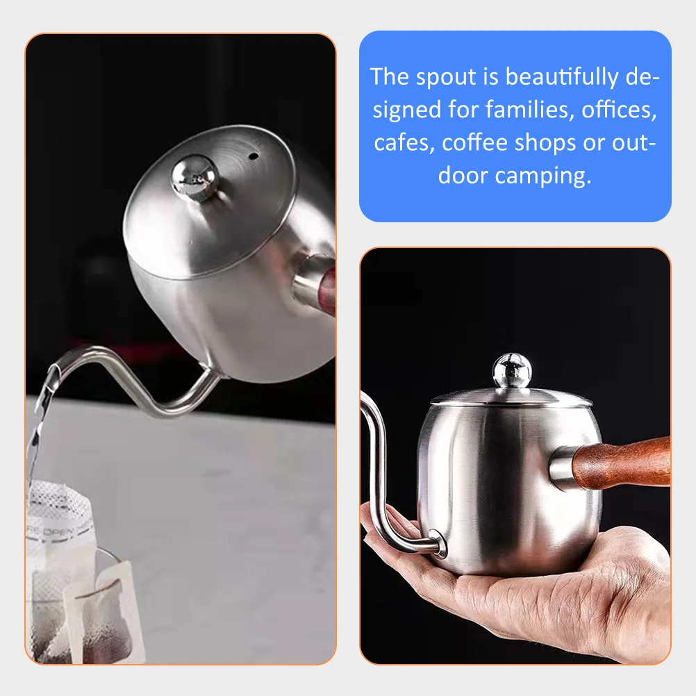 

Mini Gooseneck Coffee Kettle Stainless Steel Tea Pot Ergonomic Handle Perfect for Home Office Camping Drip