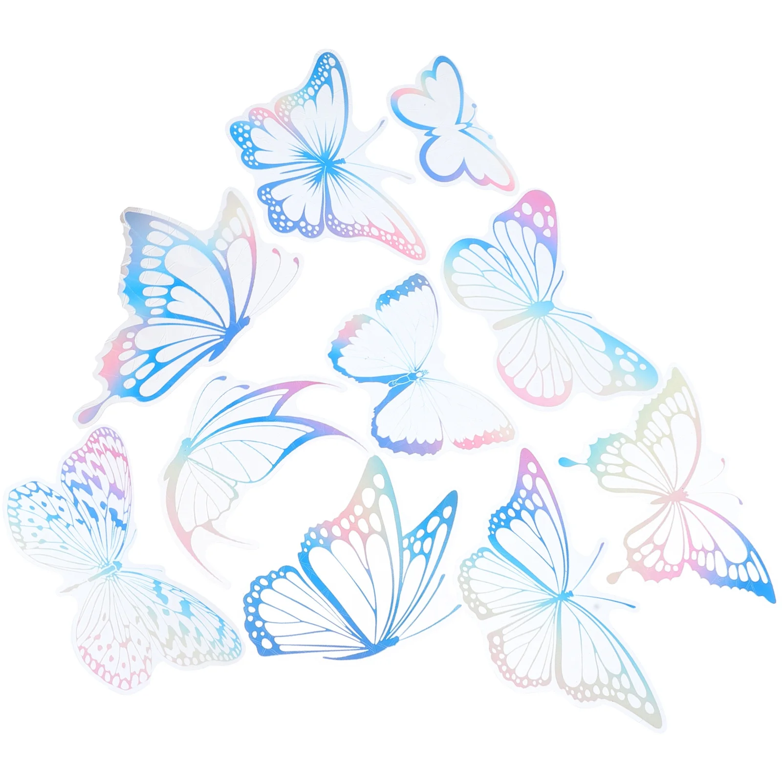 

1 set Butterfly Rainbow Window Cling Set Static Decal For Bedroom Living Room Bathroom Glass Diy Removable Non Adhesive Bird