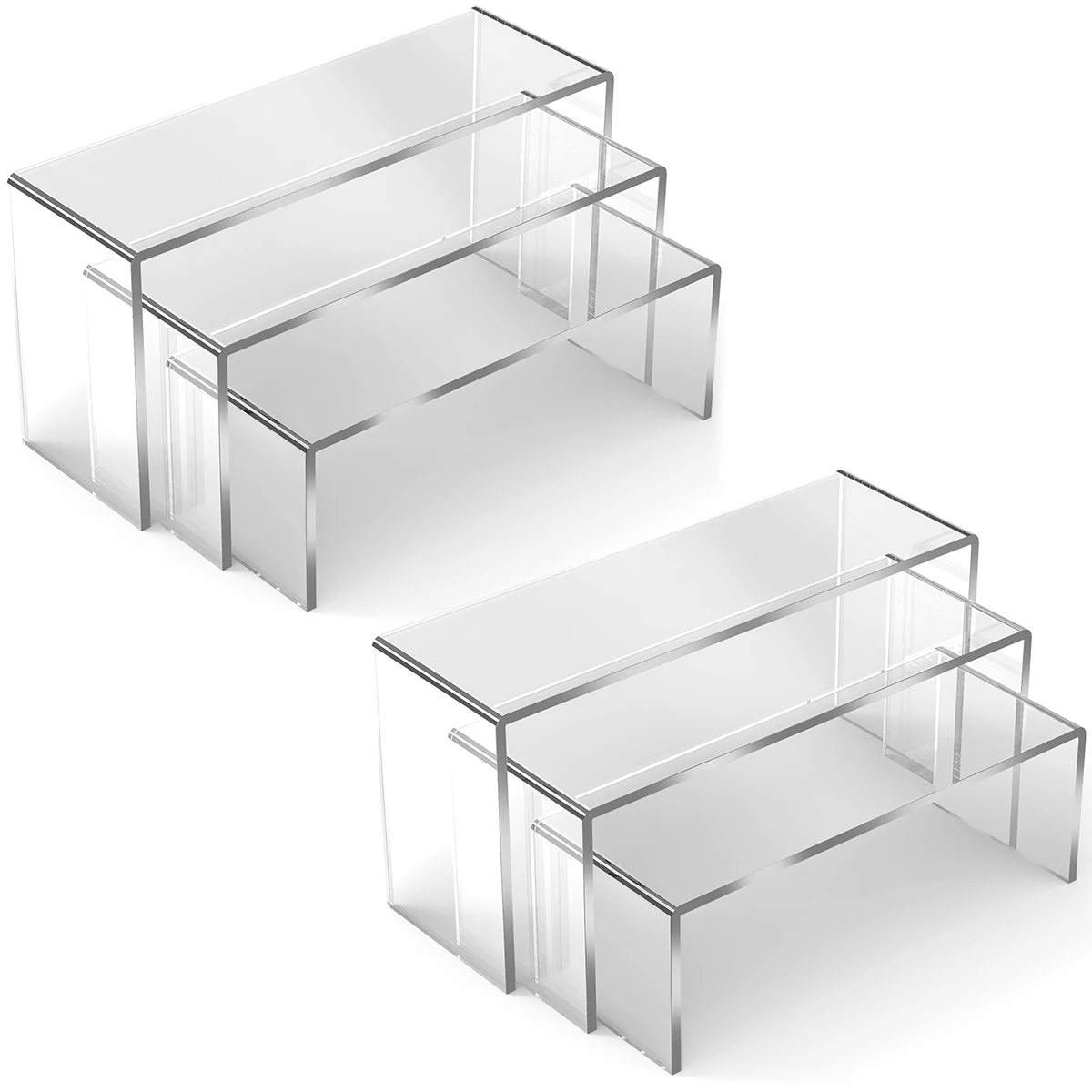3/6/9 Stuks Acryl Display Stand Blind Box Opslag Plank U-vorm Lichtgewicht Cupcake Houder Dessert display Sieraden Display Riser