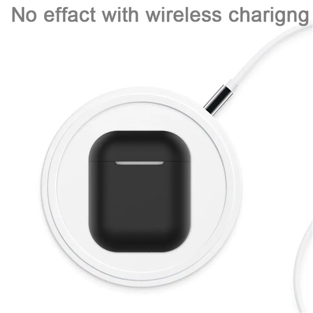 Anti lost Slim Ultra Thin Silicone Case Cover Protective Skin Wireless Earphones Pouch Sleeve Protector For Airpods 2 image 4