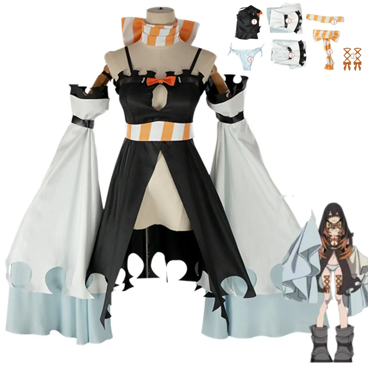 

Woman Sexy Carnival Halloween Suit 2025 Anime GACHIAKUTA Amo Empool Cosplay Costume Battle Uniform Dress Accessories Full Set