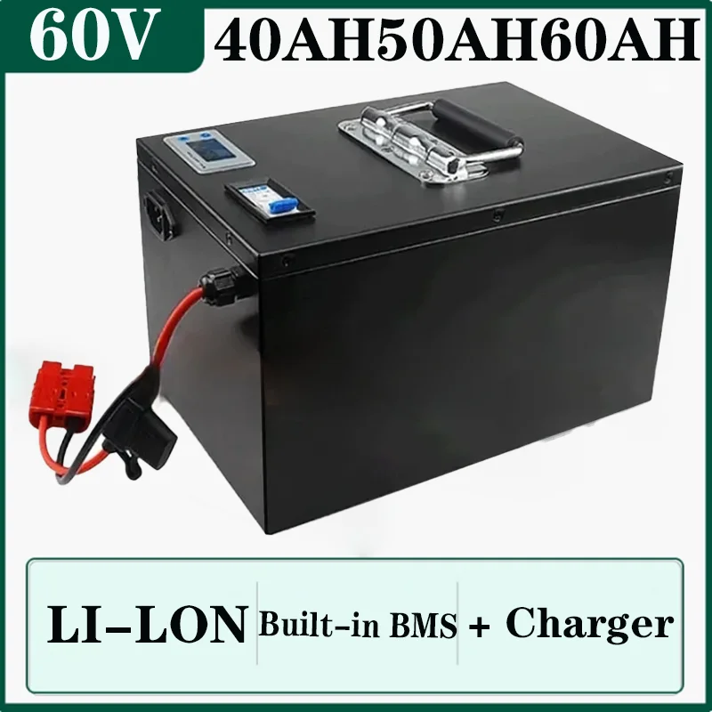 

Rechargeable 60V 40Ah 50Ah 60Ah Lithium-Ion Battery 17S for 3000W 6000W Kart Mobility Golf Cart Skateboard Two Wheeler AGV