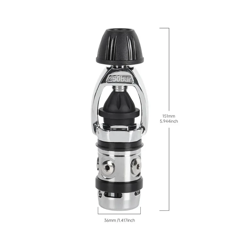 Five-hole primary pressure reducing valve, scuba breathing regulator, diving gas cylinder air volume regulator