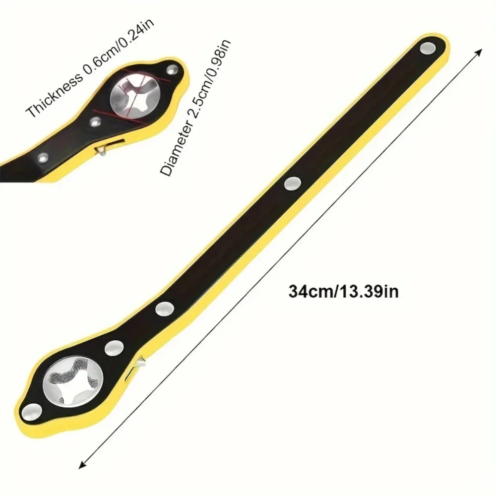 Car Labor-saving Wrench Tire Cross Hexagon Extended Joystick Jack Lifting Effortless Joystick 360 Degree Rotation Handle Tools image 3