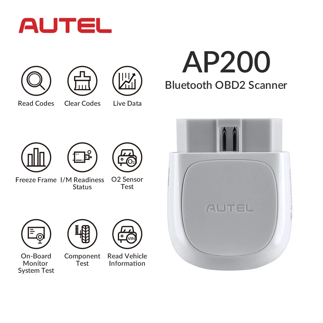Autel MaxiAP AP200 OBD2 сканер Bluetooth беспроводной OBDII автоматический диагностический инструмент с полной системой диагностики машины