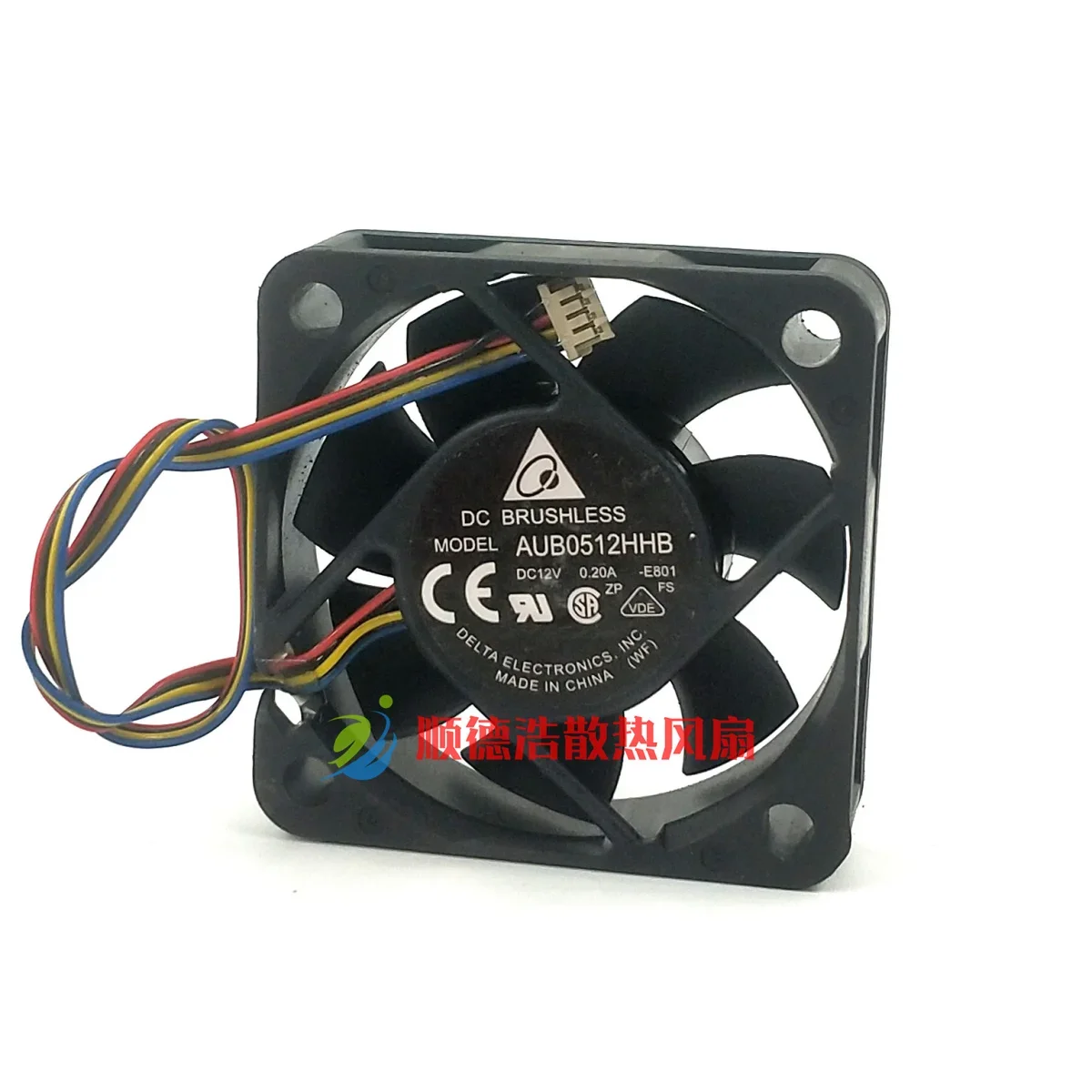 

Delta Electronics AUB0512HHB E801 DC 12V 0.20A 50x50x15mm 4-Wire Server Cooling Fan