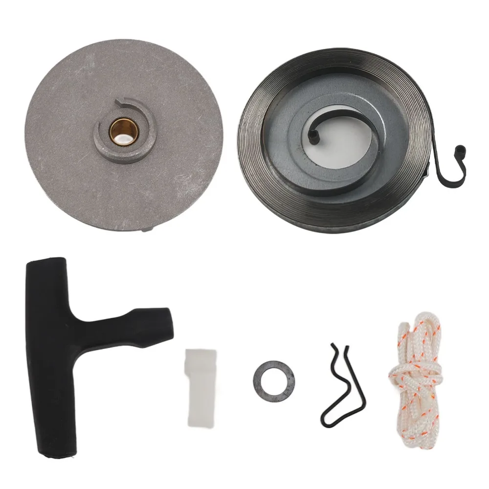 Silver Chainsaw Starter Assembly Compact Metal Recoil Pull Starter Easy to Install for TS350 038 041 MS380 MS381