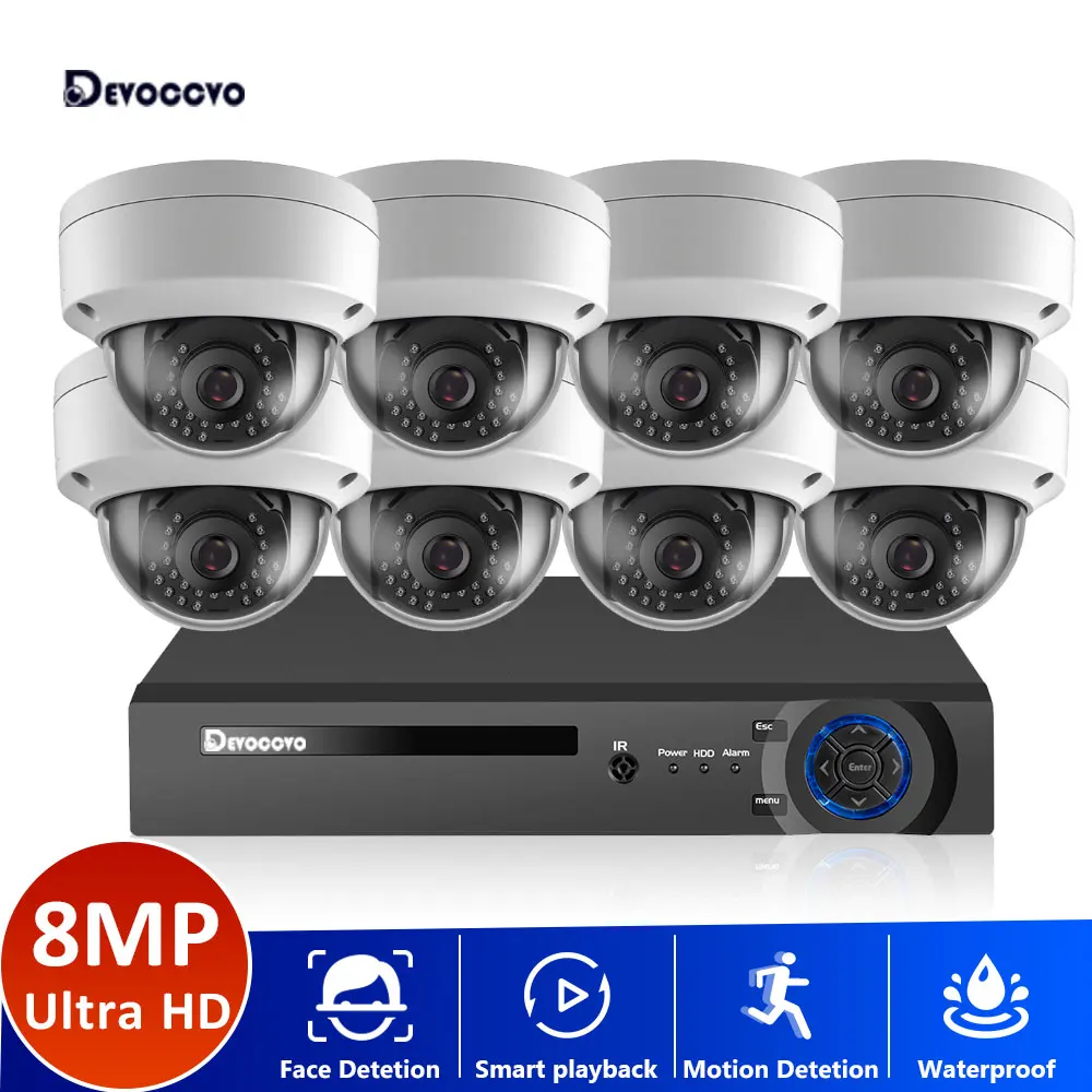 

Система видеонаблюдения XMEYE 8CH 4K CCTV DVR с функцией распознавания лиц, комплект камер безопасности 8MP AHD, водонепроницаемые камеры для внутреннего и наружного использования