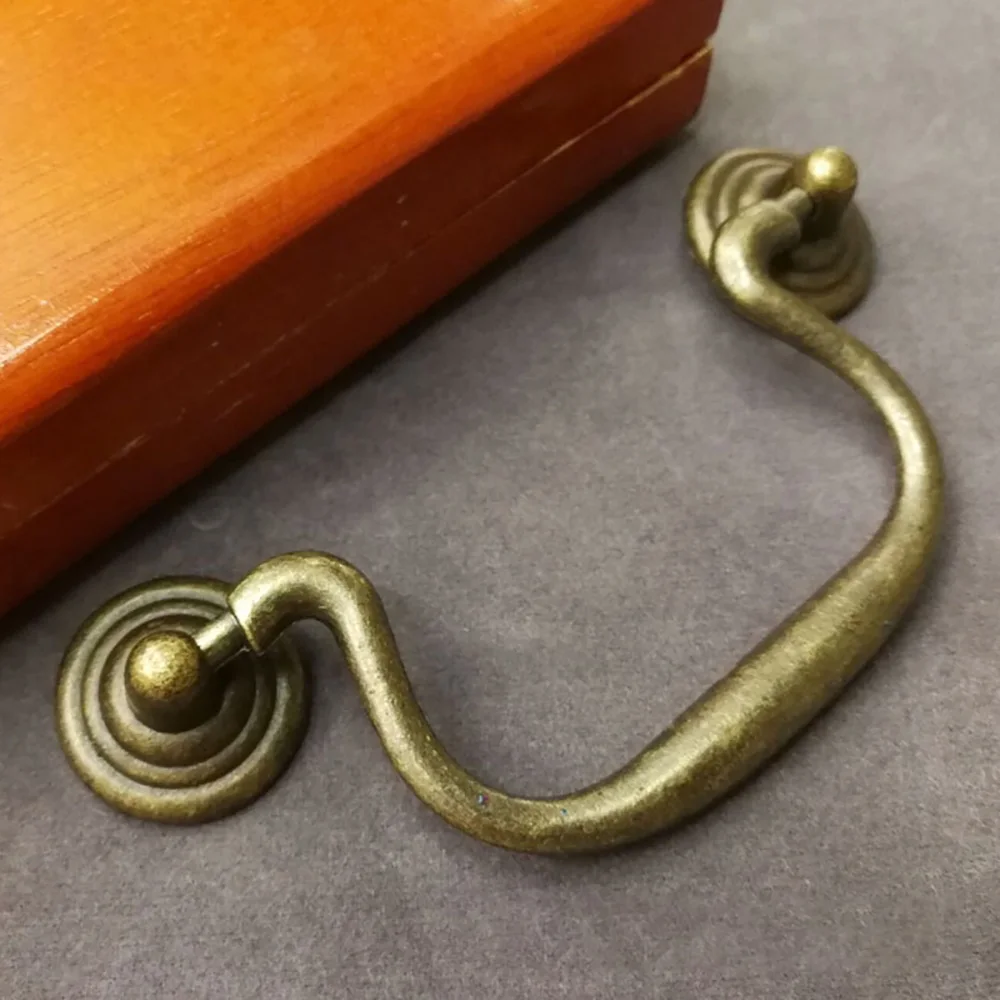 Antique Cabinet Drawer Pull Vintage Furniture Door Handles Desk Wardrobe Knobs Bronze Cabinet Pulls Cupboard