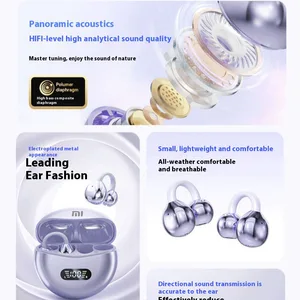 Asal Xiaomi Bone Conduction Earphone Bluetooth 5.4 Earbud Klip di Telinga Headphone Nyaman Headset Tampilan Digital Olahraga 10 penjualan terbaik xiaomi earphone - №