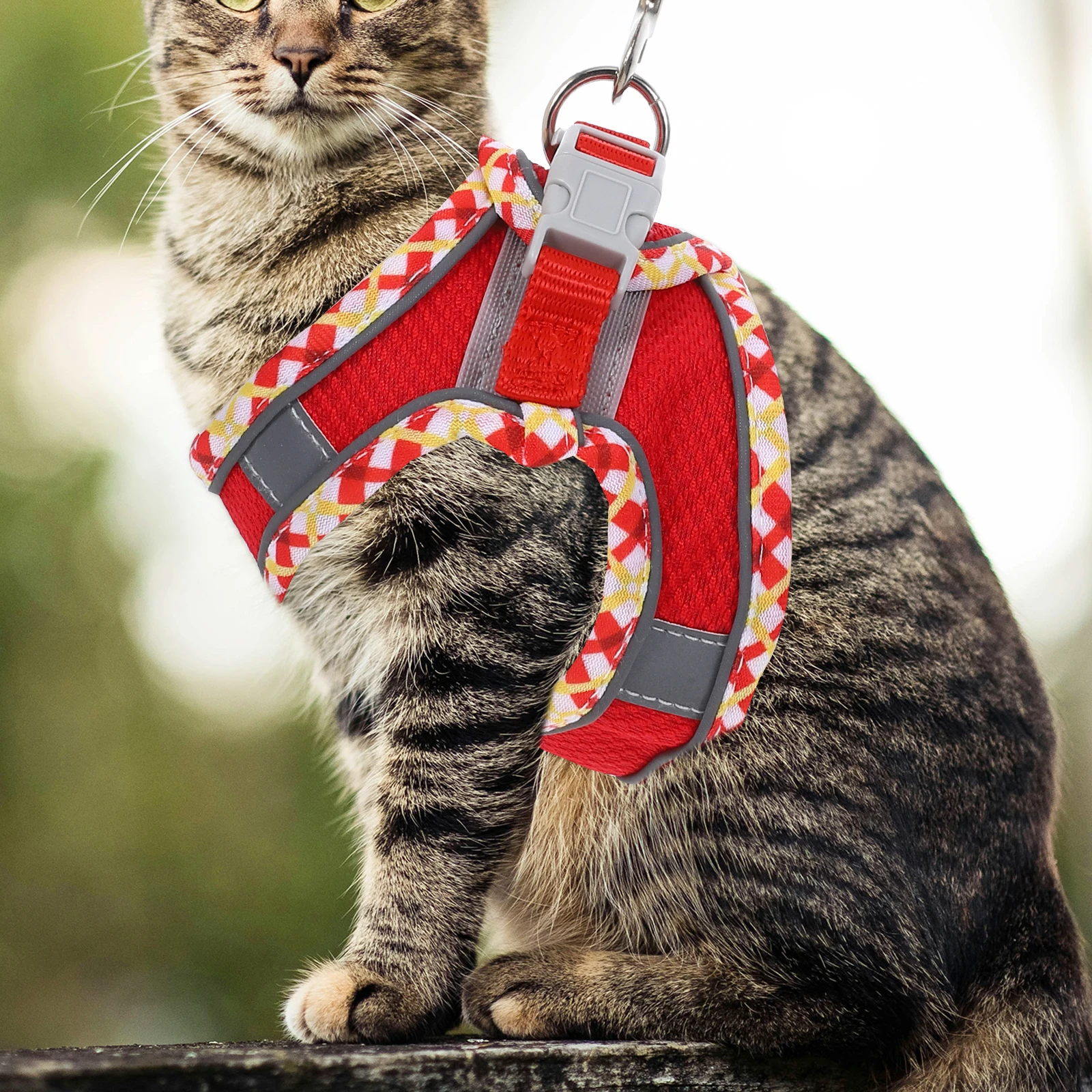 

Small Cat Harness Leash Set Portable Reflective Adjustable Kitten Vest for Outdoor Pet Supply Lightweight Safe Material