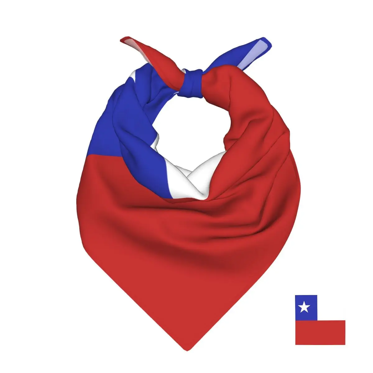 

Chile Flag Square Towel Multifunctional Neck Scarf Hair Bandana