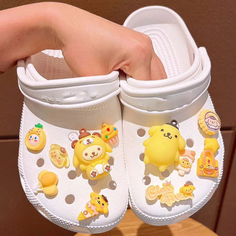 

12pcs/set New PuddingDog Three-D Shoe Charms for Clogs Sandals Decoration PVC Anime Character for women Cartoon Shoe Accessories
