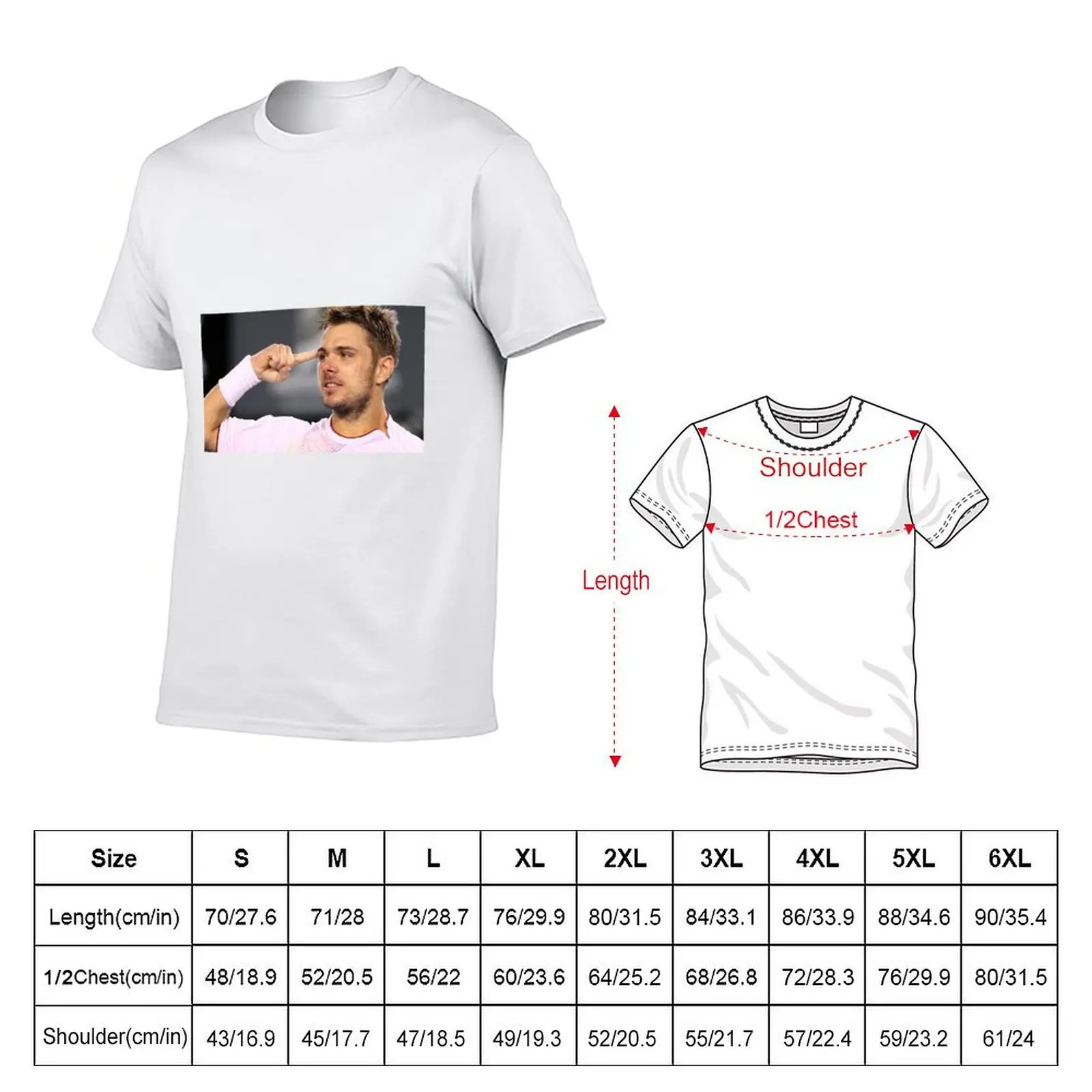 Stanislas Wawrinka T-Shirt black cotton t-shirt plain for man package funny t shirts dark humor T-Shirt