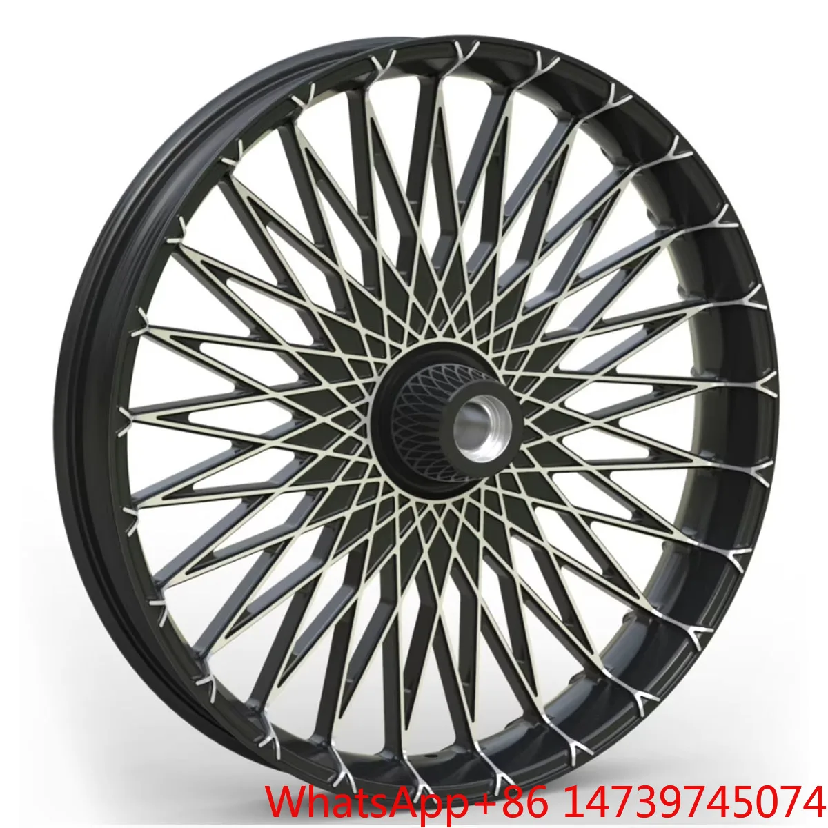 Black Color Aluminum Alloy Wheel Accessories Front & Rear Compatible For Harley 08-later FLSTF FLSTFB FLSTFBS New MotorcyclesZha