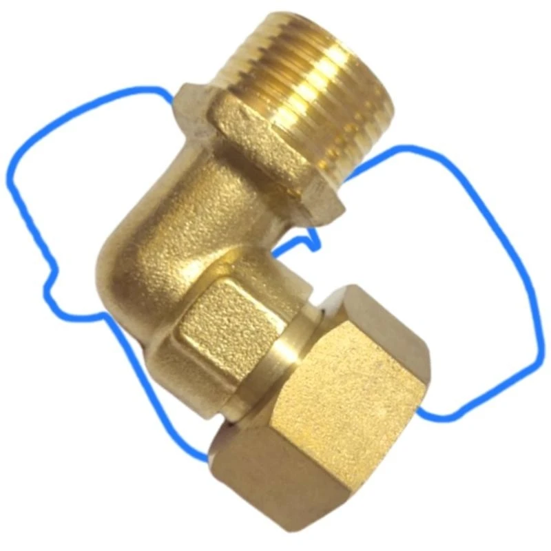 

652F 2pcs Brass Rotary 90 Degree Elbow Connector Threaded Joint Simple Installation for Pipe Installations & Irrigations