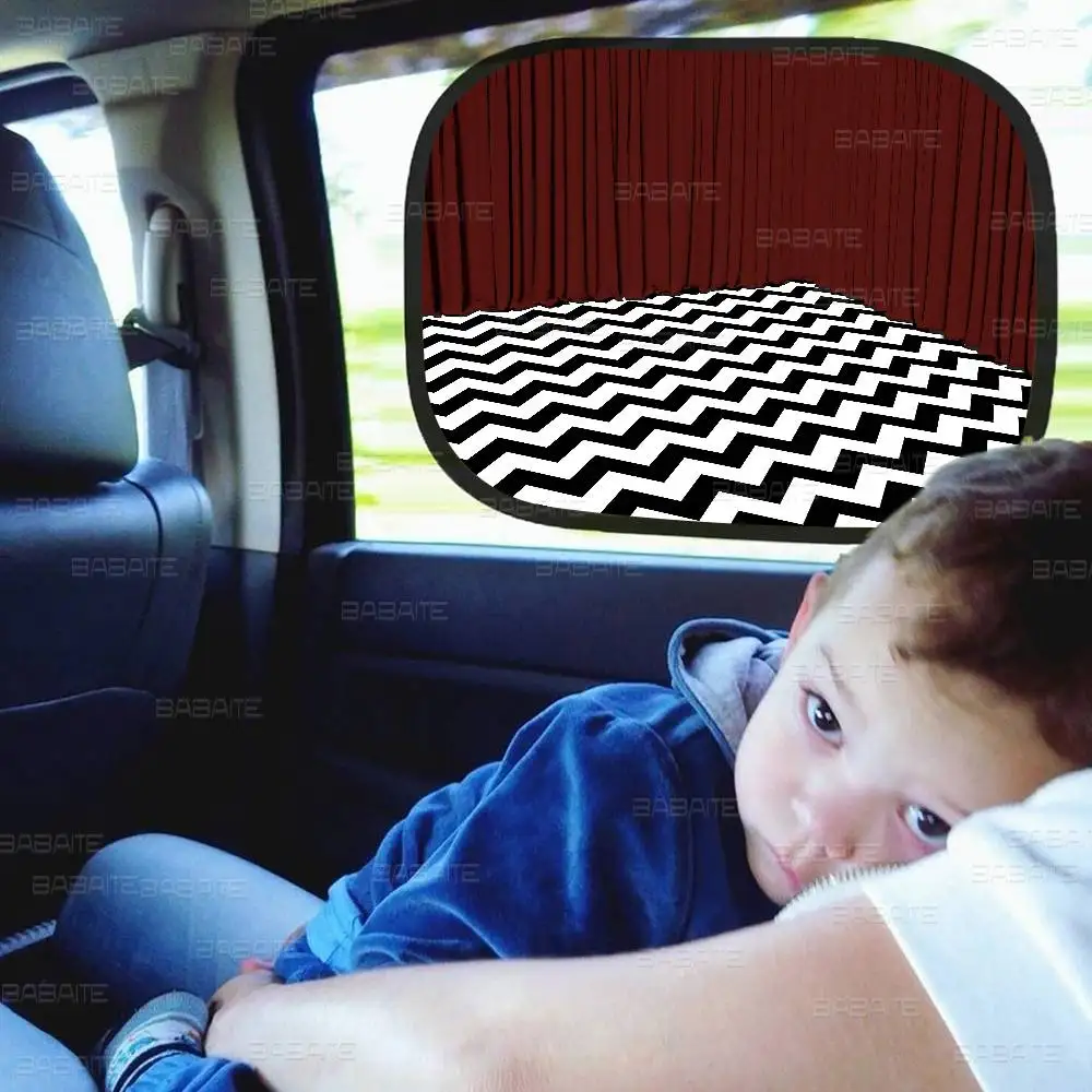 T-Twin P-Peaks فيلم مظلة السيارات الصيف نافذة السيارة غطاء الفيلم ظلة واقية من الشمس الطفل الجانب نافذة ظلة الستار Sunblock #4