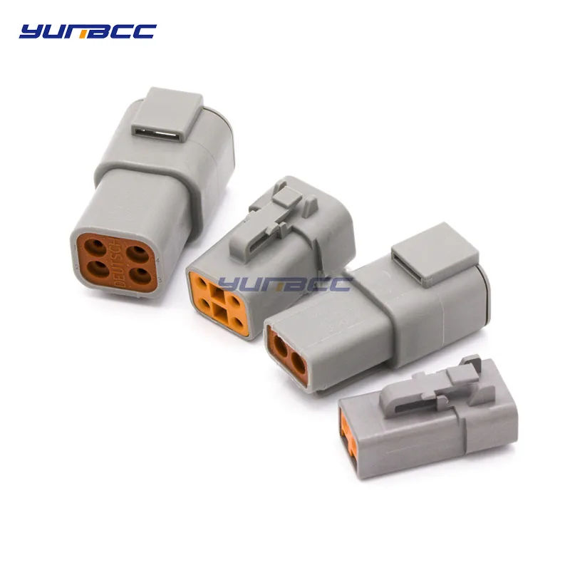 1 Zestaw Deutsch DTP 2-pinowe 4-pinowe szare męskie żeńskie wodoodporne elektryczne złącza samochodowe Wtyczka DTP06-2S DTP04-2P DTP06-4S DTP04-4P