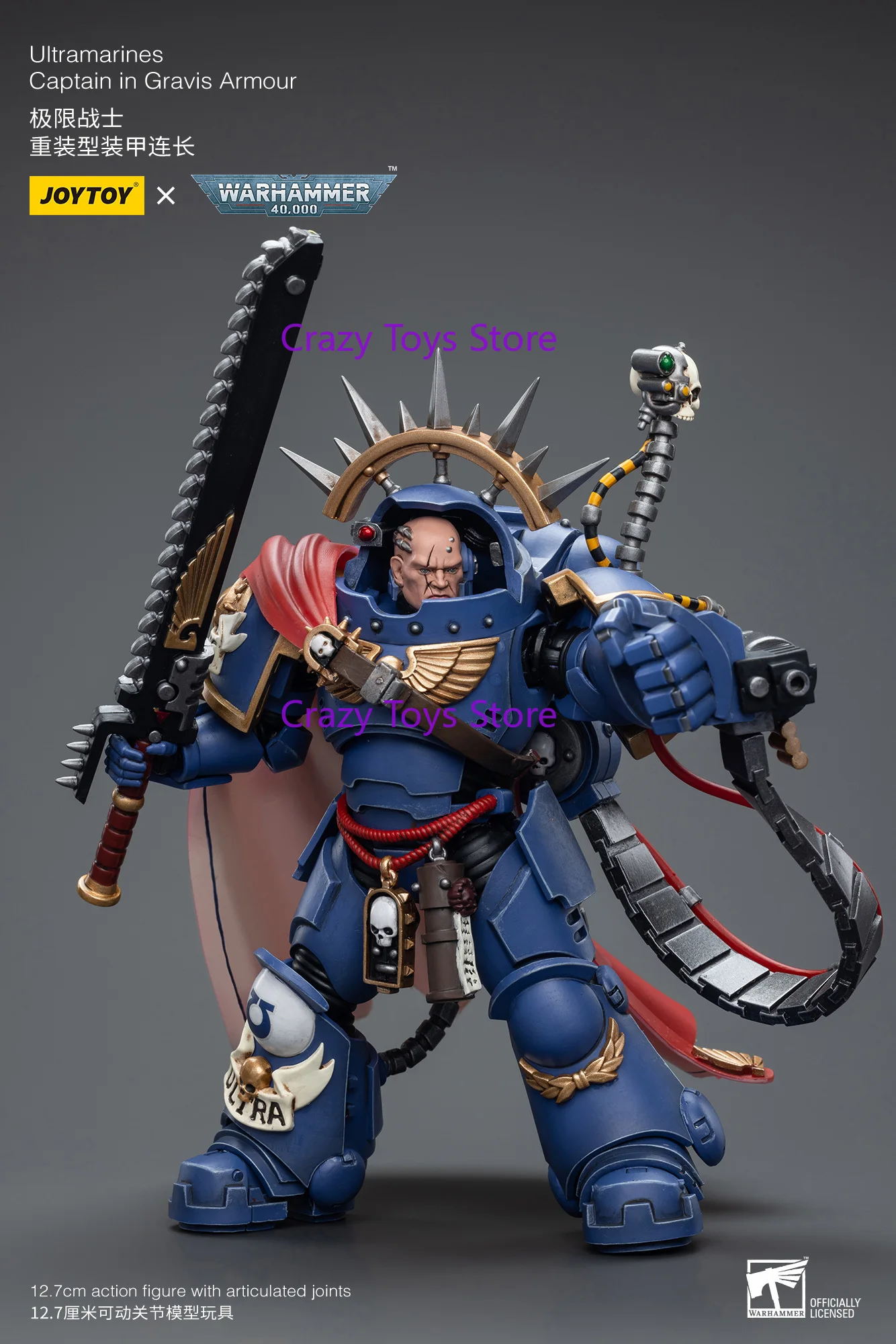 

Фигурка Joytoy Warhammer 40K 1/18 Ultramarines Capitán in Gravis Armor, аниме-фигурки, коллекция моделей игрушек