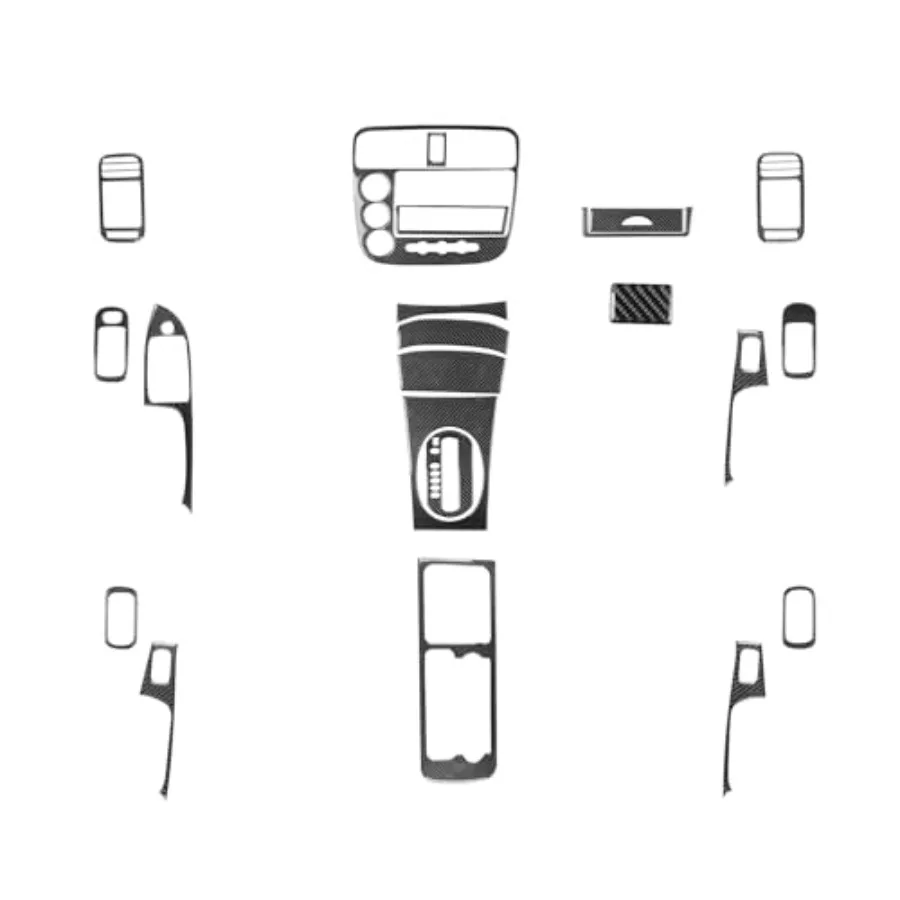 

Настоящая панель приборной панели автомобиля премиум-класса из углеродного волокна, центральная консоль, комплект крышек панели автоматического переключения передач, набор наклеек, совместимый с H