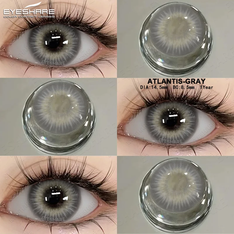 EYESHARE 1 Pair Color Contact Lenses for Eyes Cosmetic High Quality Blue Lenses Green Contact Fashion Cosmetic Eye Gray Contacts