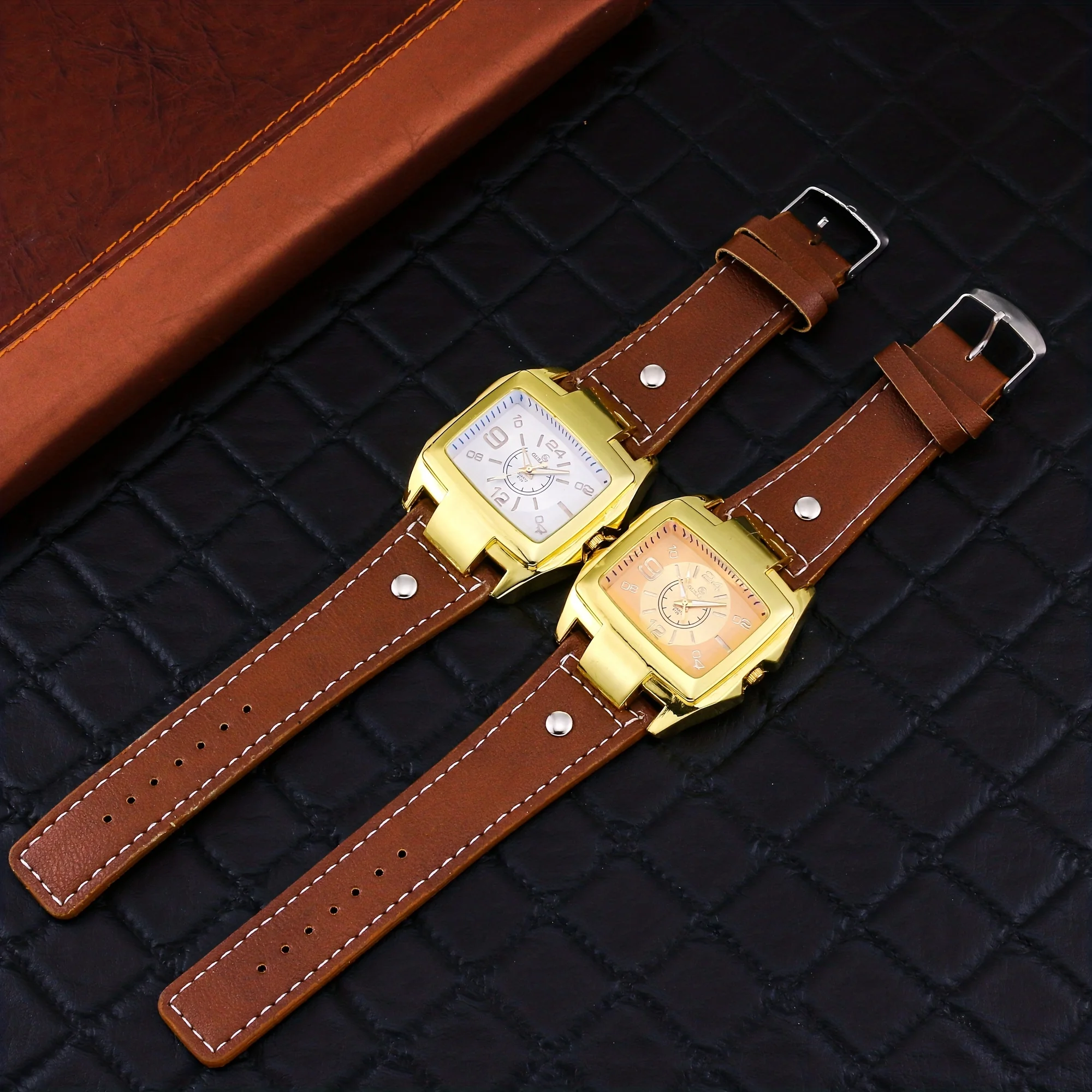 1PC fashionable and minimalist watch for men and women, square fashionable large dial, trendy men and women couple