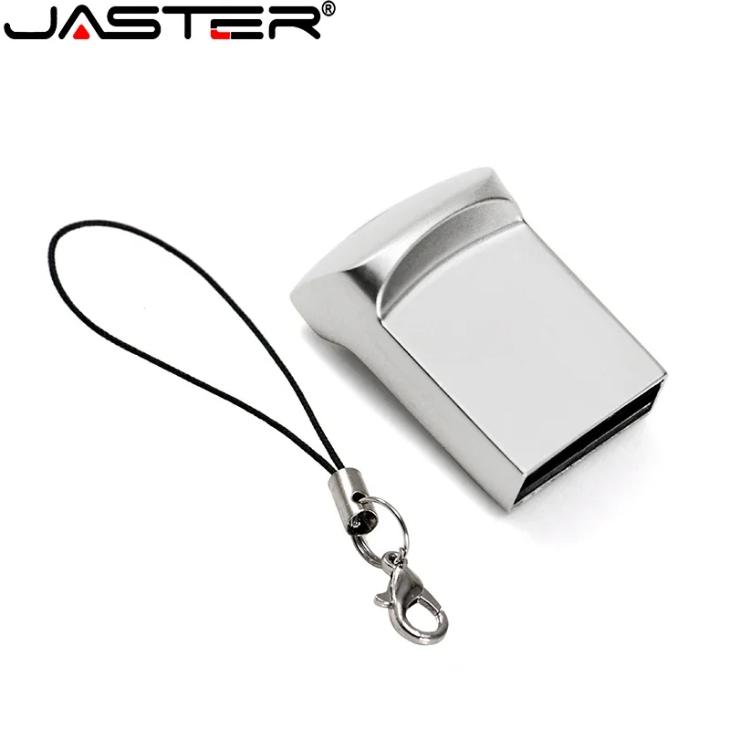 JASTER Mini Metal USB 2.0 dyski typu Flash 64GB rzeczywistej pojemności pendrive 32GB prezent biznesowy Pen Drive 32GB 16GB przenośny dysk