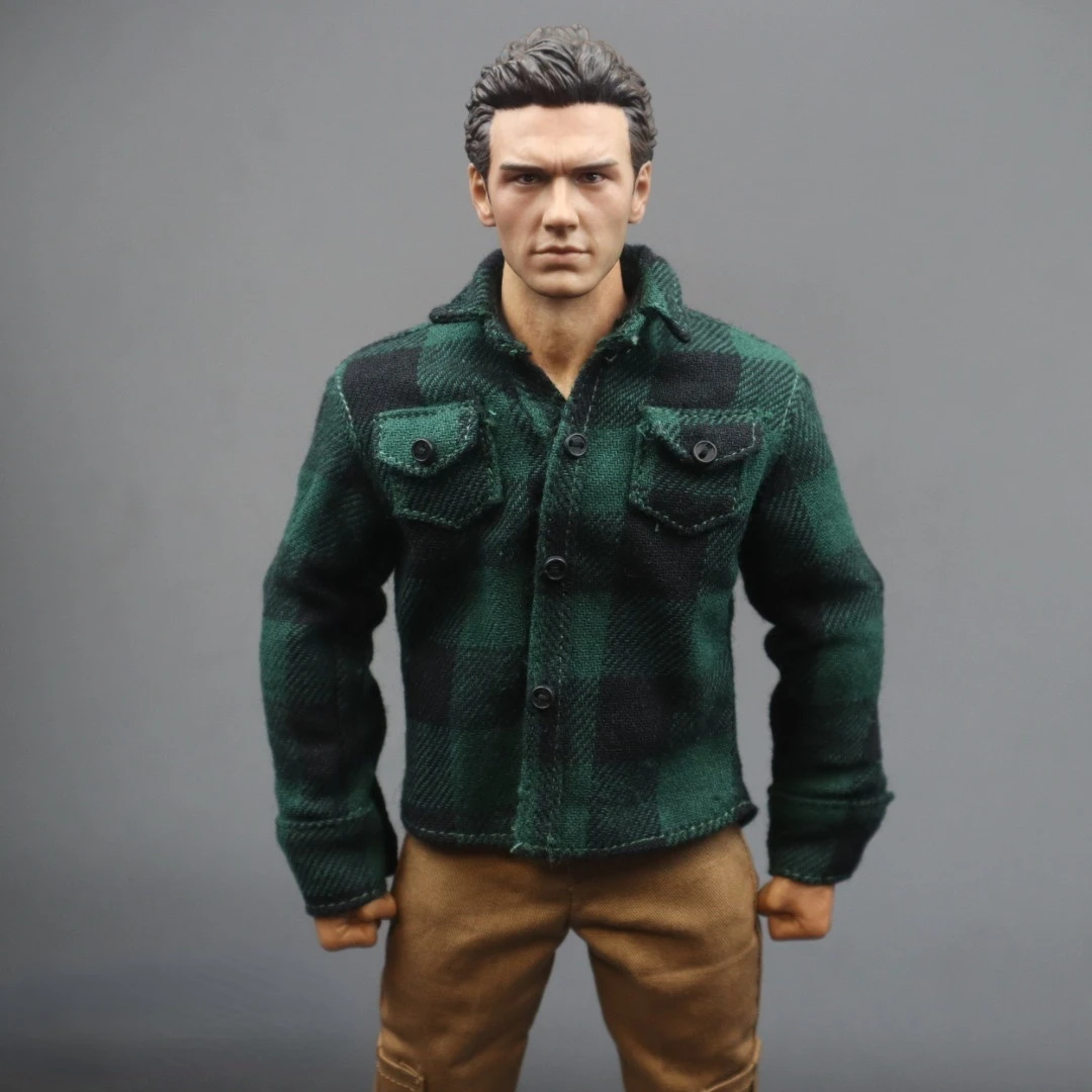 1/6 Scale male soldiers clothes plaid shirt fit 12 inches action figure