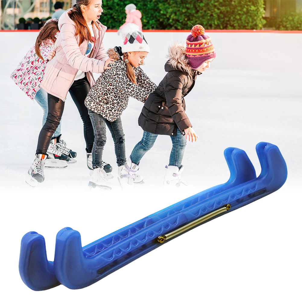 Ice Skate Blade Cover Ice Skate Guard Adjustable Ice Skate Protector Covers Protective Hockey Skate Blade Guard for Kids Adults