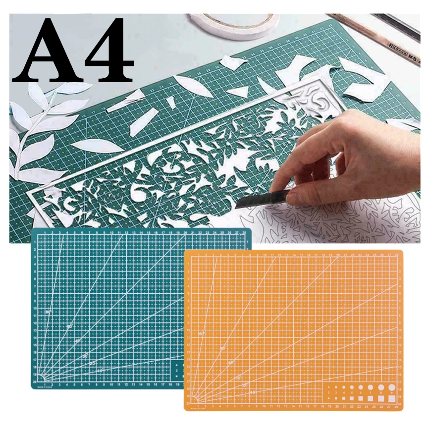 A4 PVC Cutting Mat DIY Leather Craft Tool Double-Sided Self-Healing Mat Bottom Plate Cutting Patchwork Working Diy Sewing Tool