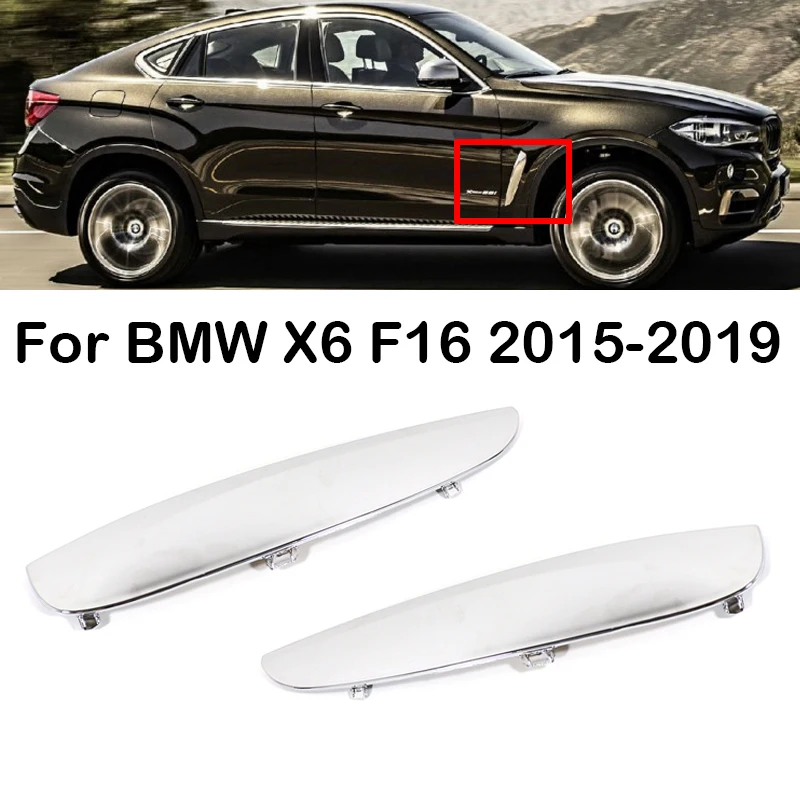 

Left Right Car Side Vent Cover Trim Air Flow Fender Intake Sticker Shark Gills Plate For BMW X6 F16 2015 2016 2017 2018 2019