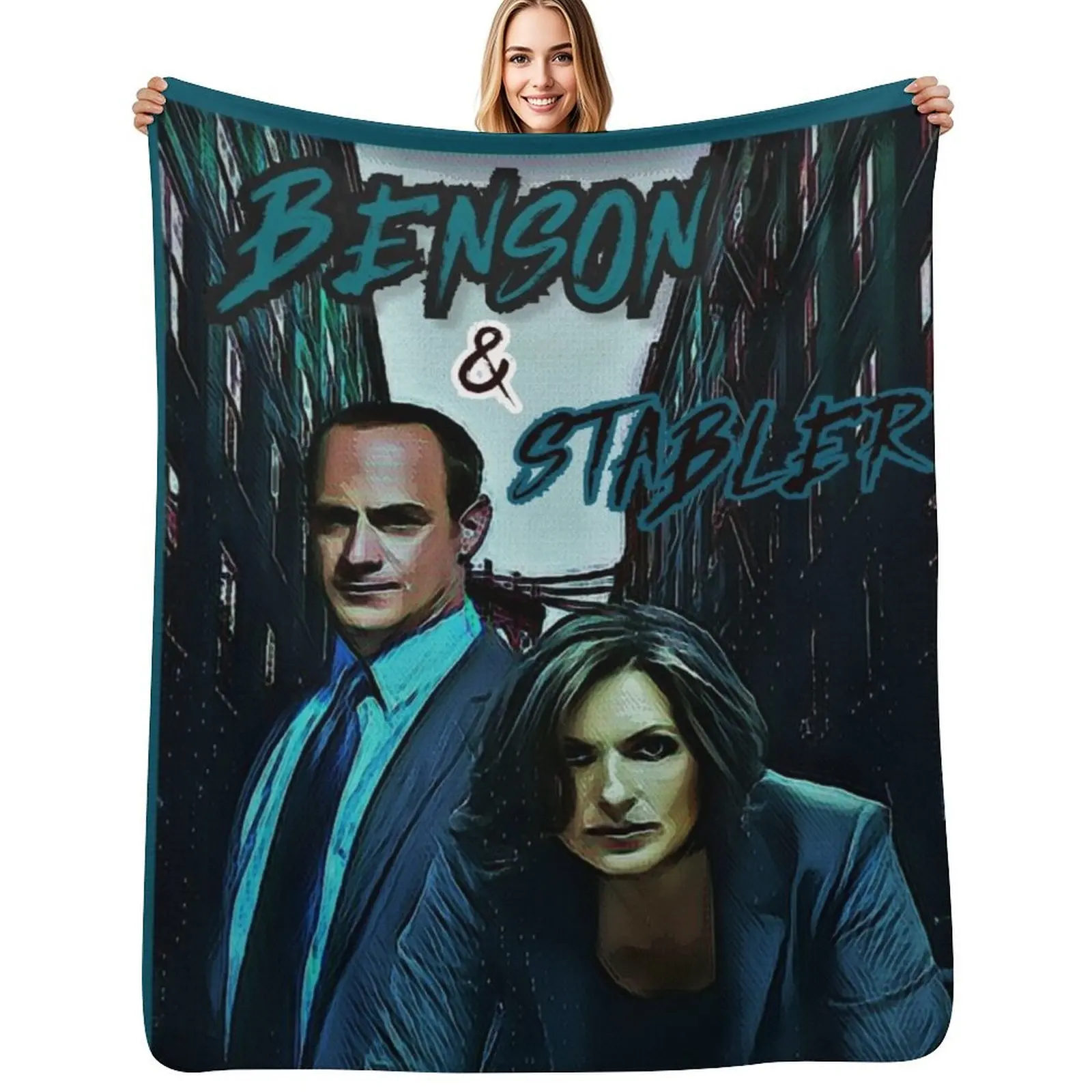 

Benson & Stabler Law and Order: SVU Throw Blanket Thin Quilt Furrys Extra Large Throw Blankets
