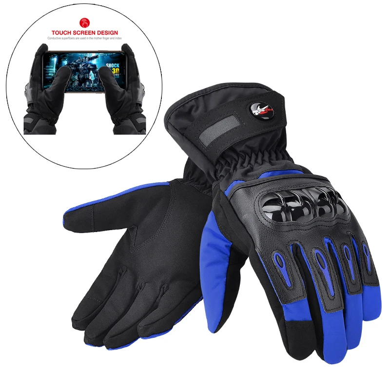 

Touch-screen Motorcycle gloves Cycling Motocross gloves Outdoor Winter Gloves inside cotton protection for Full Finger Gloves