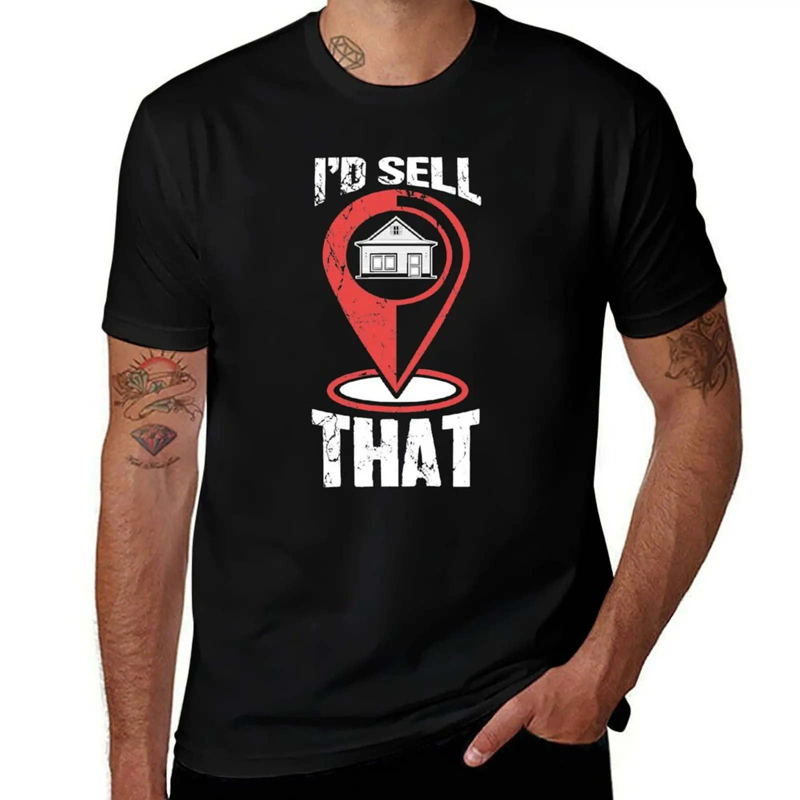 I'd Sell That Funny Real Estate Agent T-Shirt Breathable Gym Short Sleeve T-Shirt
