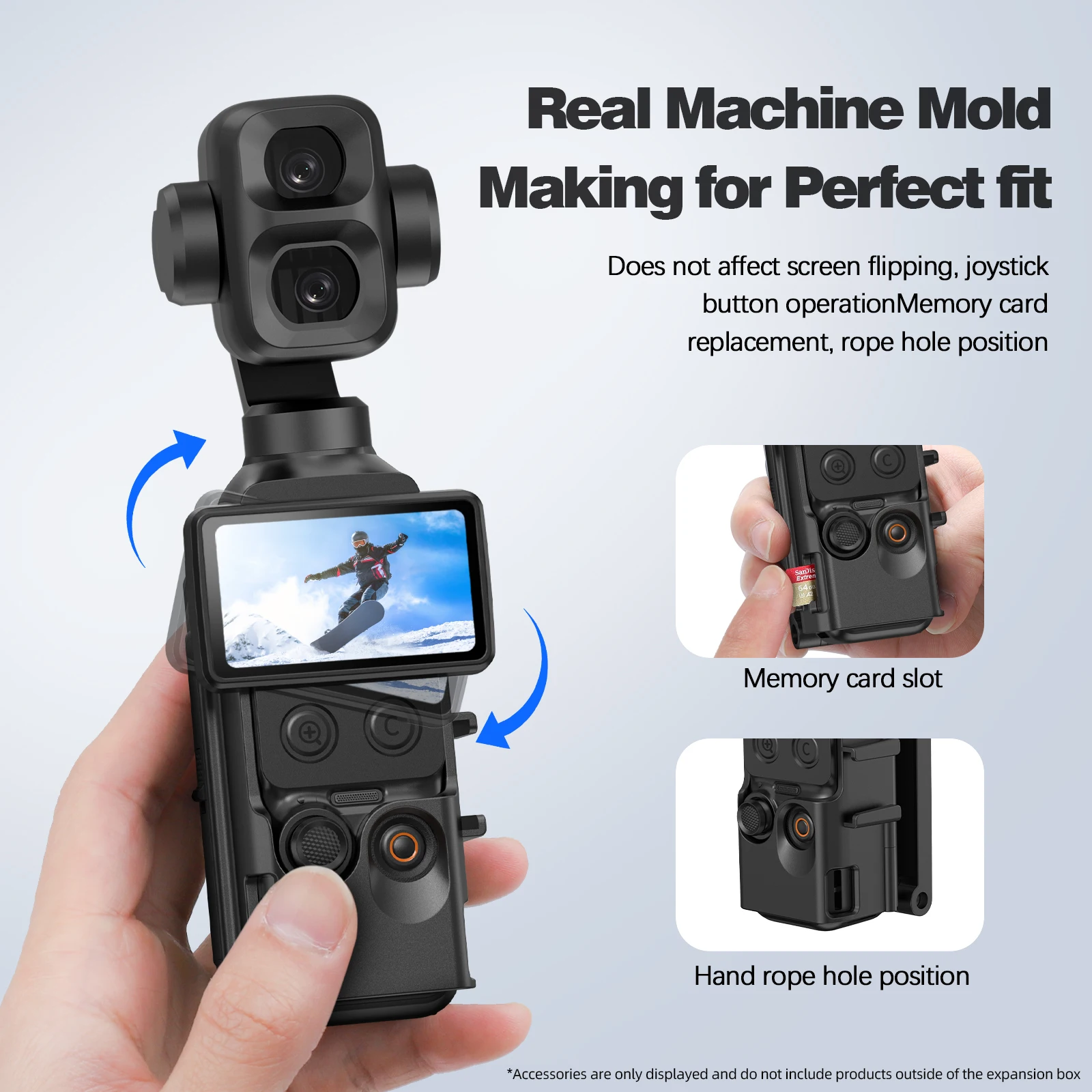 Magnetische Silikon-Schutzhülle für DJI Osmo Pocket 4/4P Rutschfest Sturzsicher Stoßfeste Kameraabdeckung mit Starker Absorption – Detail 5