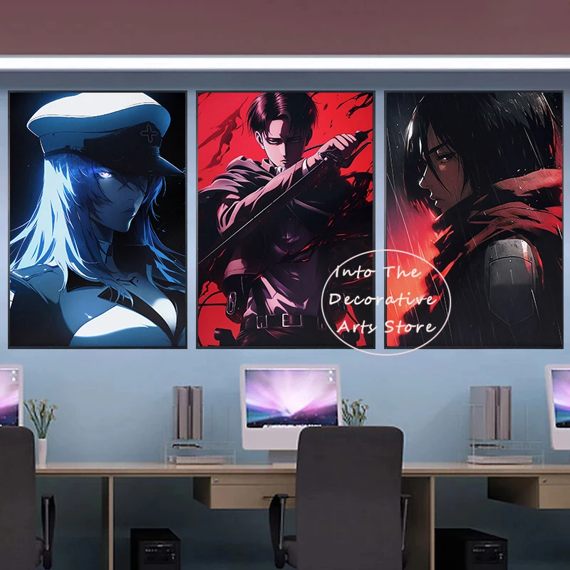 Classic Cool Japanese Anime Character Characteristics Poster Print Wall Art Picture Canvas Painting ESports Room Home Decor Gift