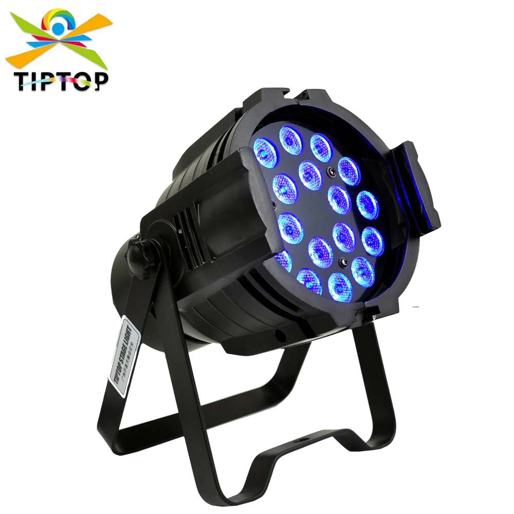 

Gigertop TP-P50C 18x3W RGB 3IN1 Mini Aluminum Led Par Ligt DMX512 Stage Lighting Fan Cooling Small Led Par Cans CE ROHS