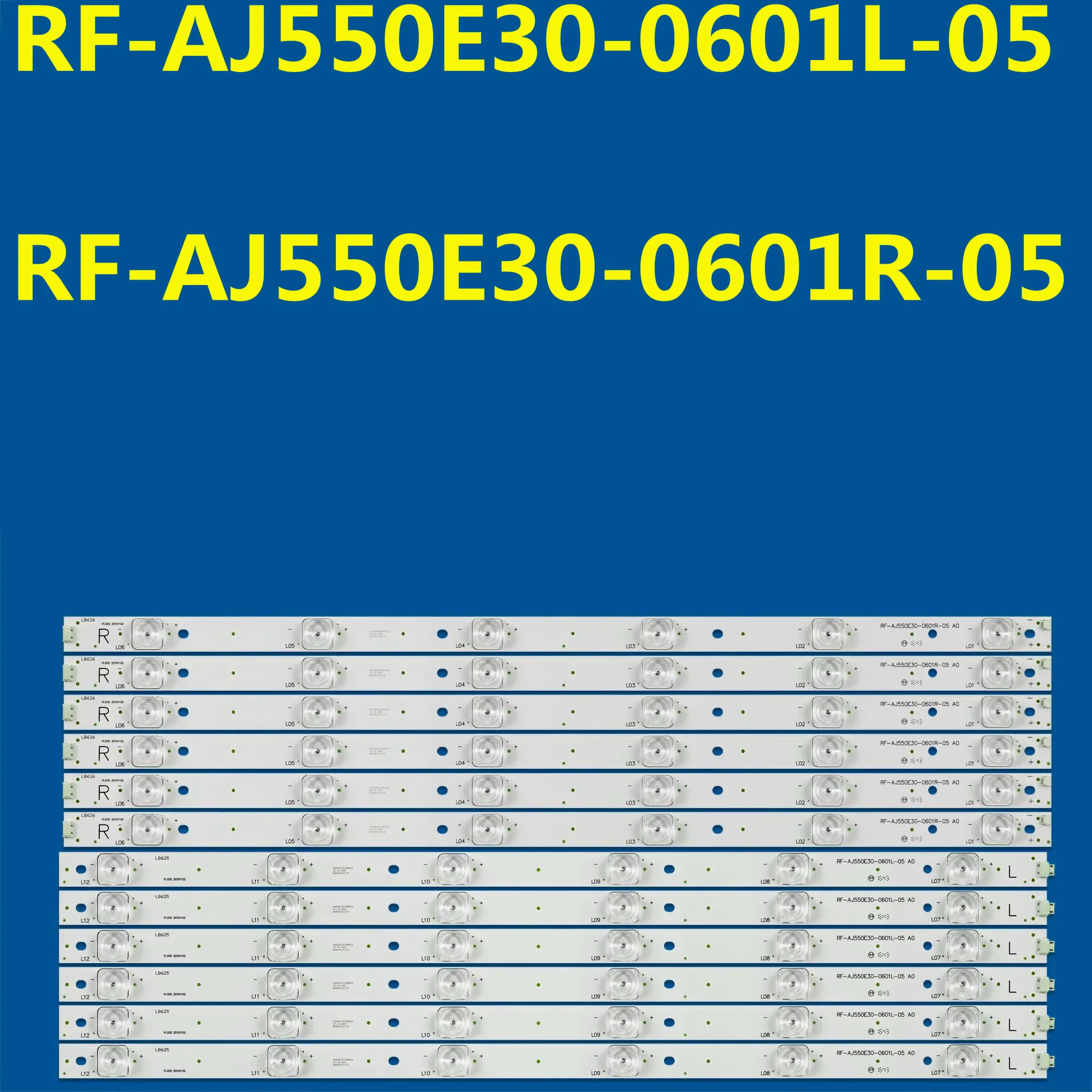

5 комплектов светодиодных лент RF-AJ550E30-0601R-05 0601L-05 CRH-P5530300612R675 CRH-P5530300612L675 для LC-55CUG8361KS LC-55CUG8461KS