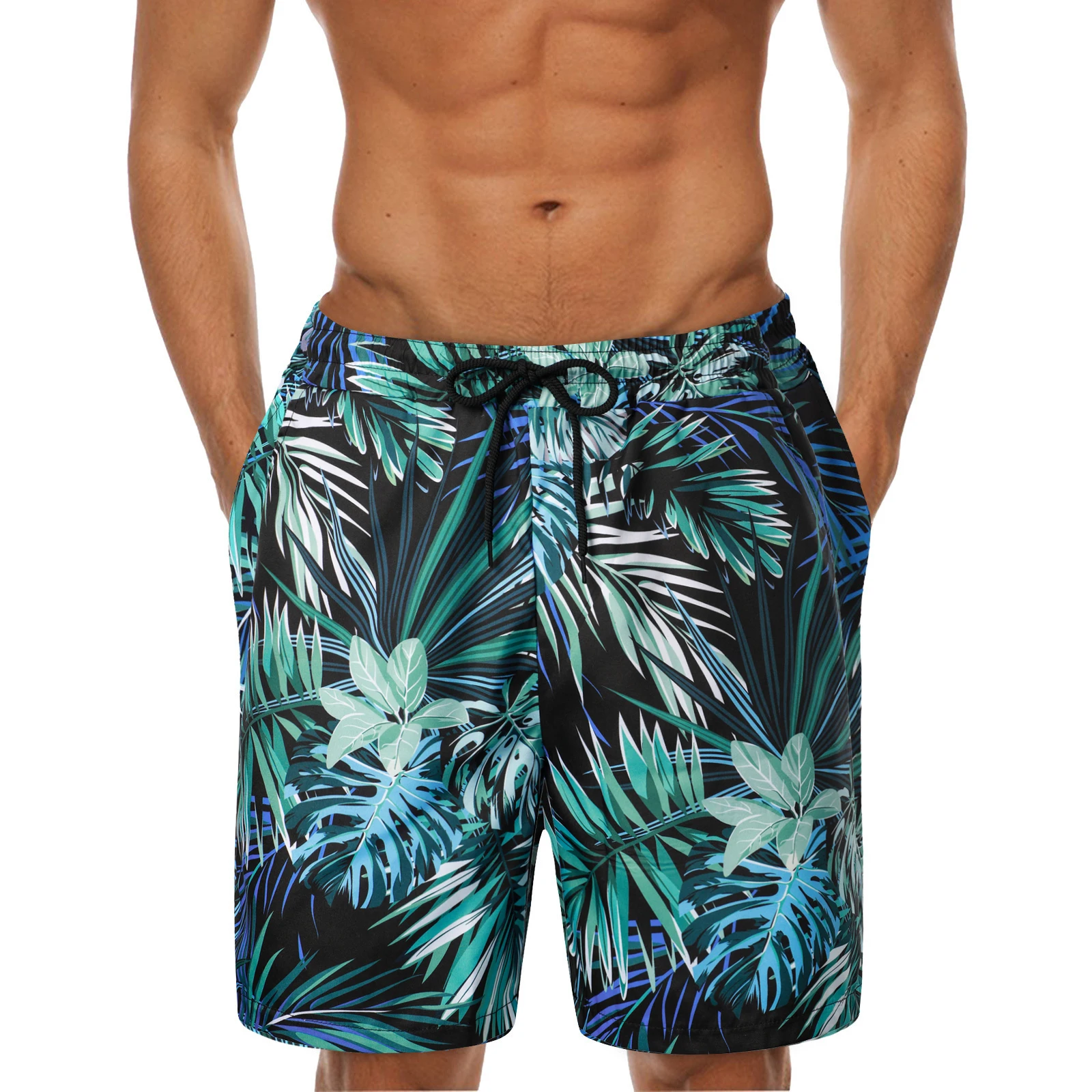 

Summer casual sportswear Summer beach pants Loose Hawaiian style youth floral print