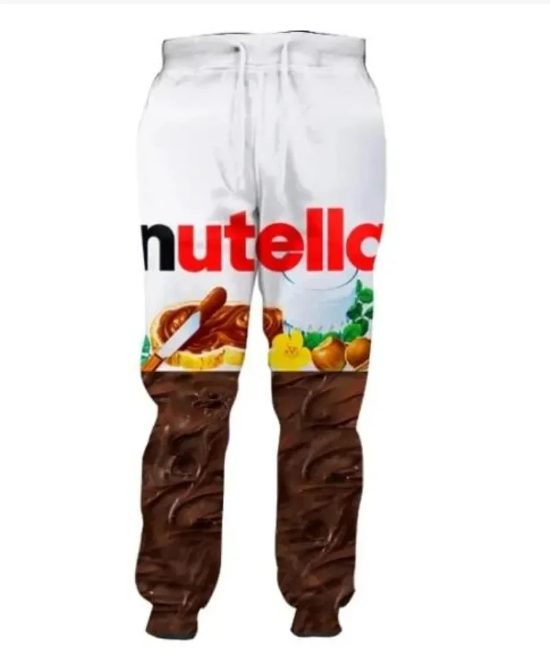 

New Unisex Nutella Food 3D Print Causal Clothing Fashion Men Women Hip Hop Pants Plus Size S-7XL Trouser Jogger Men