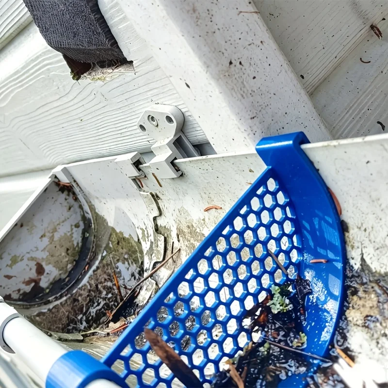 1pcRoof Gutter Filter Net, Leaf Debris Catcher, Prevent Gutter Clogging, Drainage Outlet Protective Mesh for Roof Trough